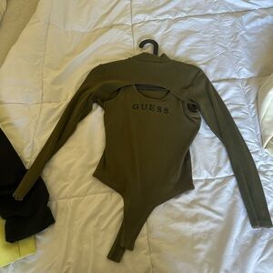 Guess Green Long Sleeve Bodysuit